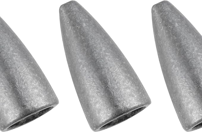 Dr.Fish 50 Pack Bullet Fishing Sinkers Worm Weights Lead Fishing Weights Bass Fishing Sinker Freshwater Texas Carolina Rig Punch Shot
