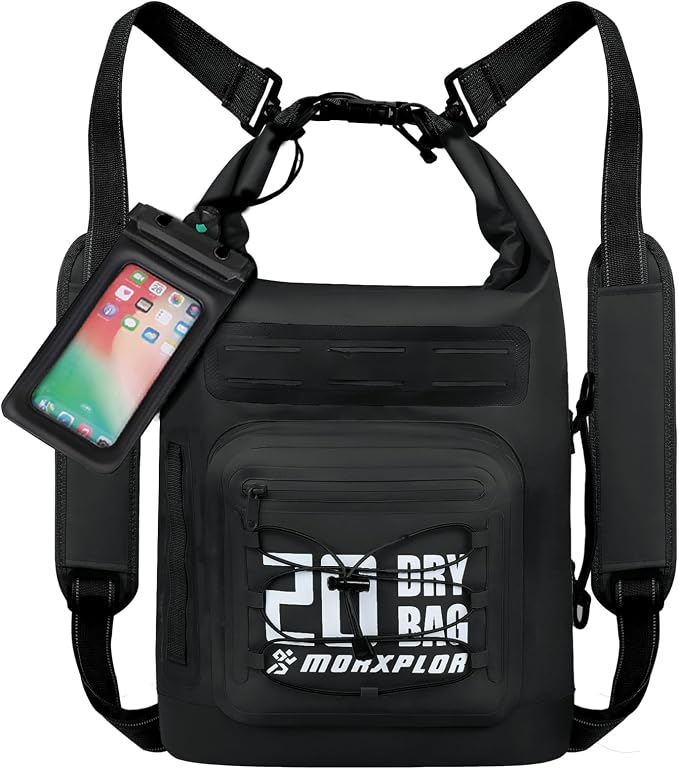 MORXPLOR Dry Bag Waterproof,5L/10L/20L/30L/40L/55L Roll Top Dry Bag Backpack with WaterProof Phone Case for Swim,Kayak