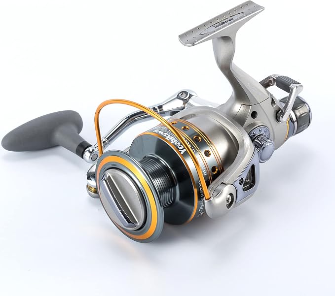 Yoshikawa Baitfeeder Spinning Reel Fishing 5.5:1 11 High Power Stainless Ball Bearings 30Lb Drag Right Left Hand Saltwater Freshwater Reversible Front Rear Drag Live Liner 3000-6000