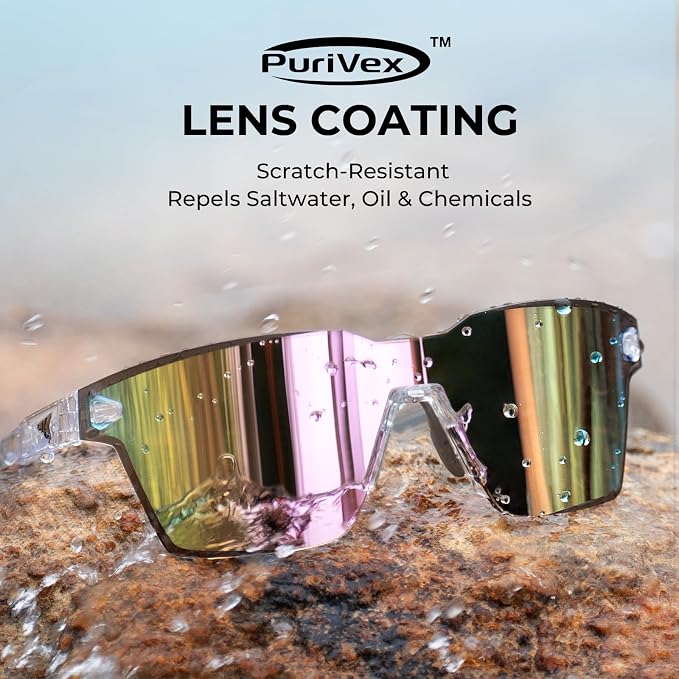 KastKing Tarkio Polarized Fishing Sunglasses, Large Single PC Lenses, Rimless Wrap Design, UV400 Protection Sports Sunglasses