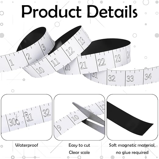 Sabary 2 Pcs Fish Ruler for Boat 36 Inch Magnetic Waterproof Measuring Ruler Flexible Measurement Tape Tool Fish Scales for Boats, Kayaks, Fishing Accessories