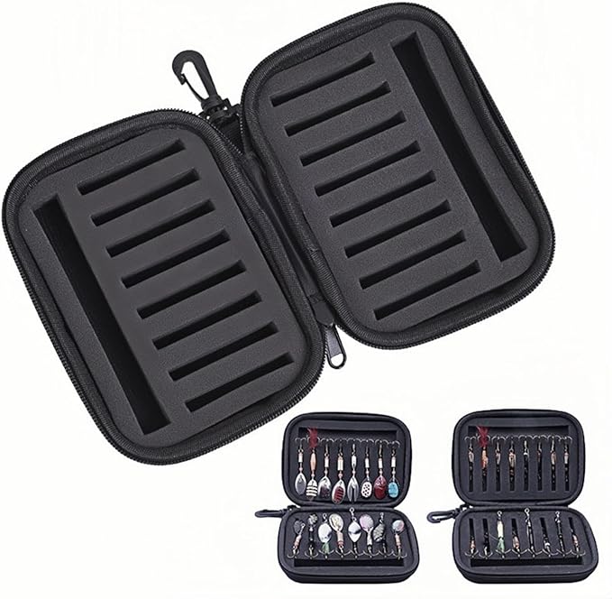 EVA Bait Storage Binder Bag, Waterproof Fishing Fly Lure & Spinner Bait Organizer, Leader Wallet Tackle Binder Case Bag