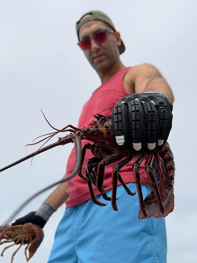 Cut Resistant Lobstering Gloves, Touchscreen Capable, Crab Gloves, Diving Gloves, Lobster Diving Gloves, Spearfishing Glove
