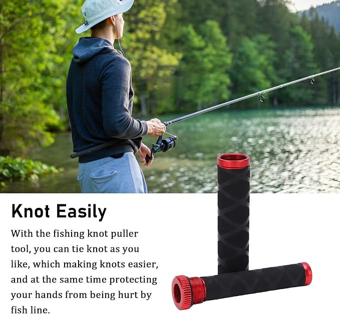 OUKENS Fishing Line Dragger, Fishing Knot Puller Tool Assist Fishing Line Knotting Device Tension Line Dragger for Fishing