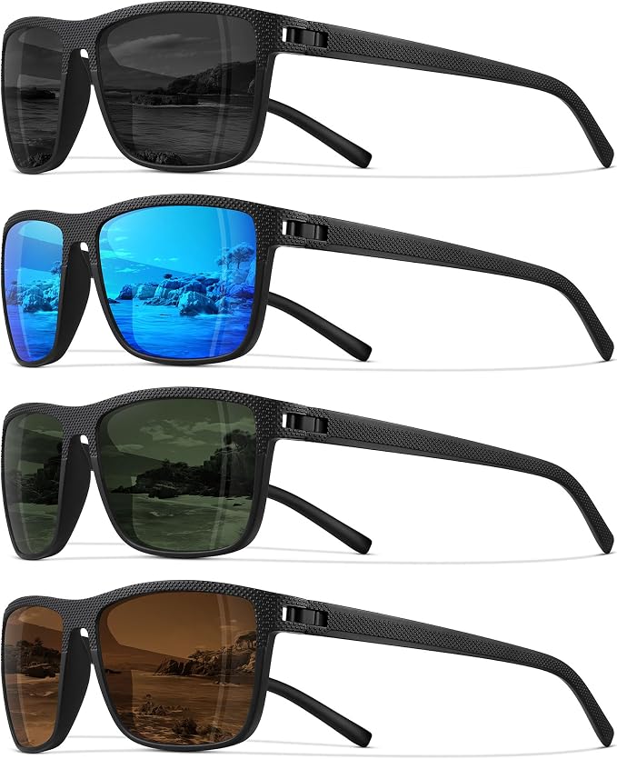 STORYCOAST Polarized Sunglasses for Men Women Classic Square Sports Fishing Running Golf Sun Glasses UV Protection