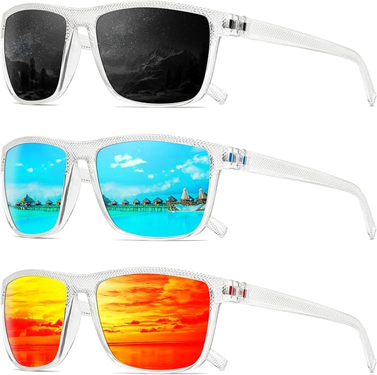 Polarized Sunglasses Men, Mens Sunglasses Polarized UV protection Lightweight Sun Glasses for Driving Fishing Golf