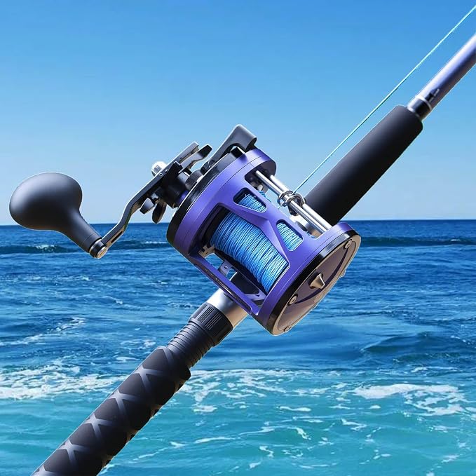 Sougayilang Spinning Rods, Strong Carbon&Glass Composite Fishing Pole with Stainless Steel Line Guides for Catfish- 7'0"