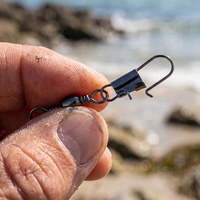 200PCS Barrel Snap Swivel Fishing Accessories, Premium Fishing Gear Equipment with Ball Bearing Swivels Snaps Connector for Quick Connect Fishing Lures