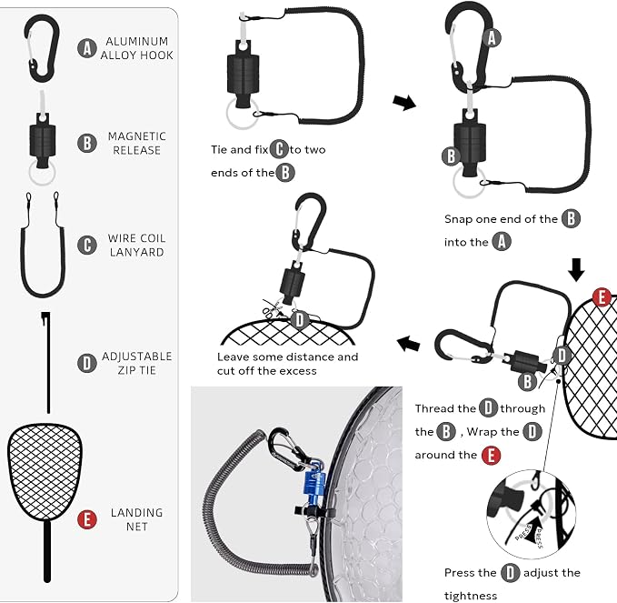 SF Fly Fishing Landing Net Soft Rubber Mesh Trout Net Catch and Release Net