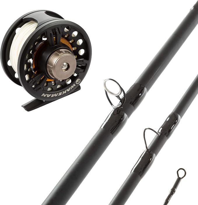 Wakeman Outdoors Fly Fishing Rod & Reel Combo Starter Kit with Case and Accessories