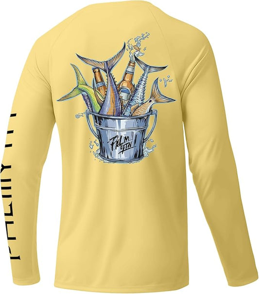 Palmyth Fishing Shirts for Men Long Sleeve UPF 50+ T Shirt Sun Protection Tee