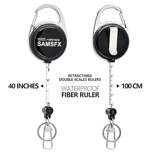 SAMSFX Tape Measure Fish Ruler 40Inch/1Meter Retractable Measuring Tape for Fish Measurement Dual Sided Fishing Equipment (3PCS in Pack)