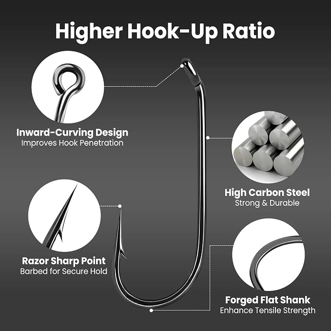 FishTrip Fly Fishing Hooks, 100pcs Dry Fly Hooks High Carbon Steel Barbed Fly Tying Hooks for Dry Flies, Nymphs, Caddis, Trout Salmon Panfish Fishing (#22-#12)
