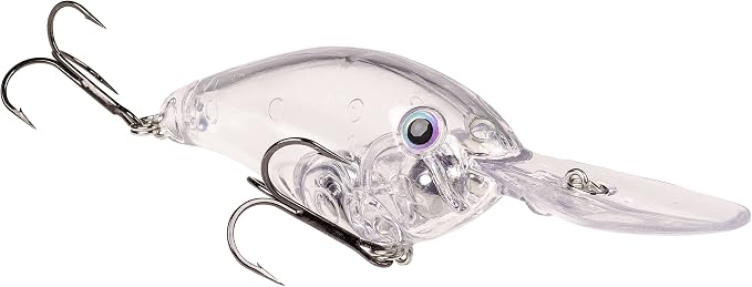 Strike King Red Eyed Shad Tungsten 8XD 10XD Deep Diving Crankbaits 2 oz Black Large 3D Red Eyes VMC Vanadium Cone Cut Hooks Bass Fishing Hooks 1 Piece