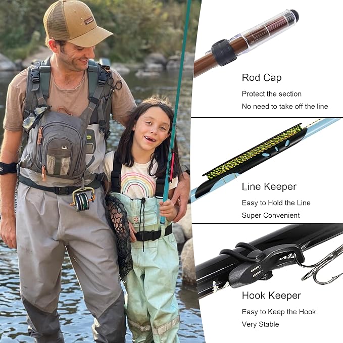 Aventik FreshStart Tenkara Rod in 7ft/8ft,Action 7:3 Complete Beginner Tenkara Rod Kit, 24T Carbon Fiber, Easy to Cast Flexible Durable Lightweight and Compact