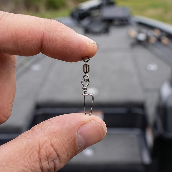 110PCS Stainless Steel Barrel Snap Swivel Fishing Accessories, Premium Fishing Gear Equipment with Ball Bearing Swivels Snaps Connector for Quick Connect Fishing Lures