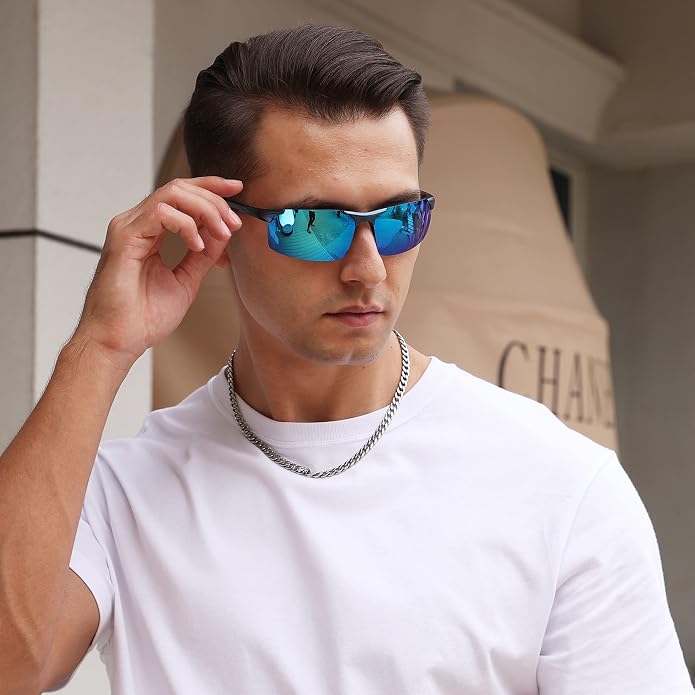 DUCO Polarized Sunglasses Mens Ultralight Carbon Fiber Sun Glasses for Men Driving Sports Fishing UV400 Protection DC8277