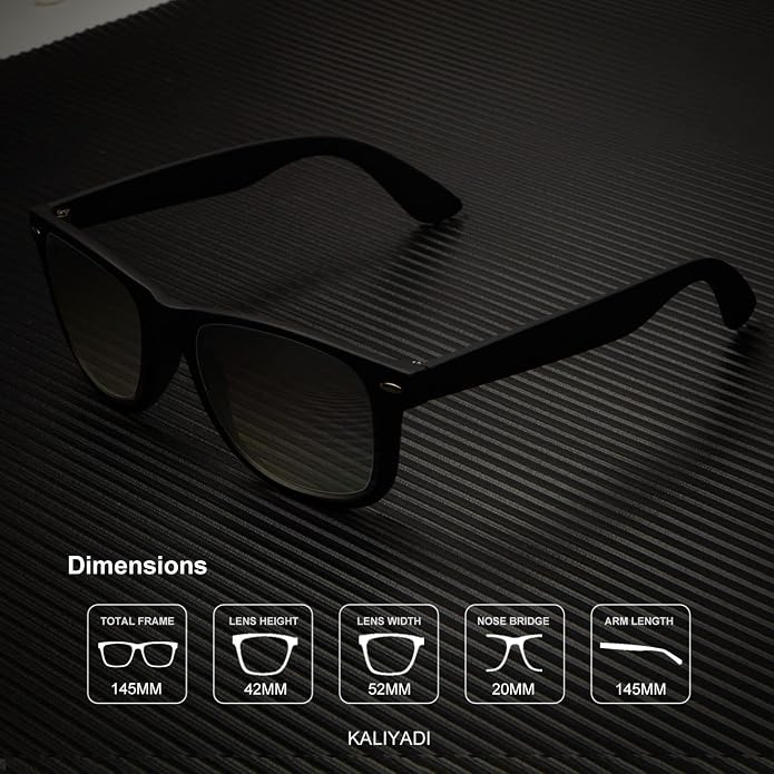 KALIYADI Polarized Sunglasses for Men and Women Matte Finish Sun glasses Color Mirror Lens UV Blocking (3 Pack)