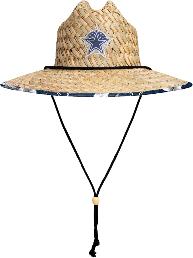 FOCO Men's NCAA College Team Logo Floral Straw Sun Hat
