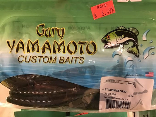 Yamamoto 5.5" Swimming Senko Soft Worm Paddle Tail Fishing Swim Bait Lures - 7 Pack