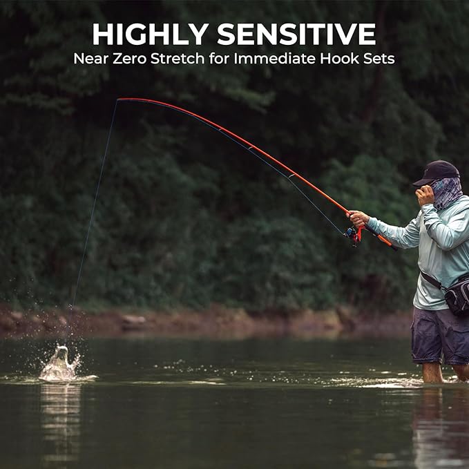 KastKing Superpower ColorShield Braided Fishing Line - Colorfast Braided Line, 100% Solution Dyed UHMWPE Fiber, Smooth & Strong Superline, Near Zero Stretch, Sensitive, High Abrasion Resistance