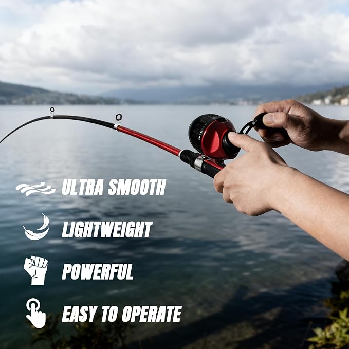 WIDDEN Kids Fishing Pole, Youth Fishing Rod and Reel Combo - Telescopic Portable Fishing Pole with Tackle Box Bag Starter Anglers Set, Fishing Gear Kit for Boys Girls Teens Age 5-18 and Beginners