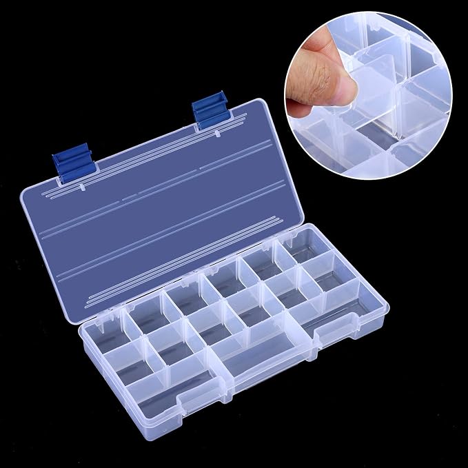KINJOEK Fishing Tackle Box Kit, Portable 4 Layers Fishing Accessory Box Case, Fishing Tackle Storage for Fresh Water and Salt Water