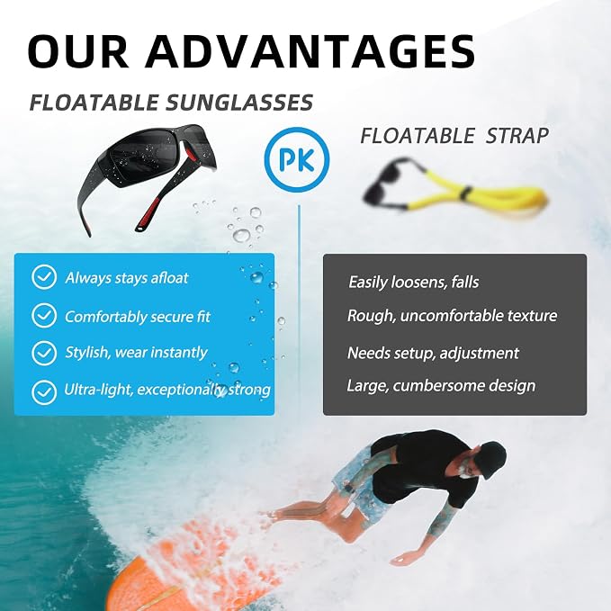 Floating Polarized Fishing Sunglasses for Men Women, Sailing Boating Gifts Beach Cool Style Glasses