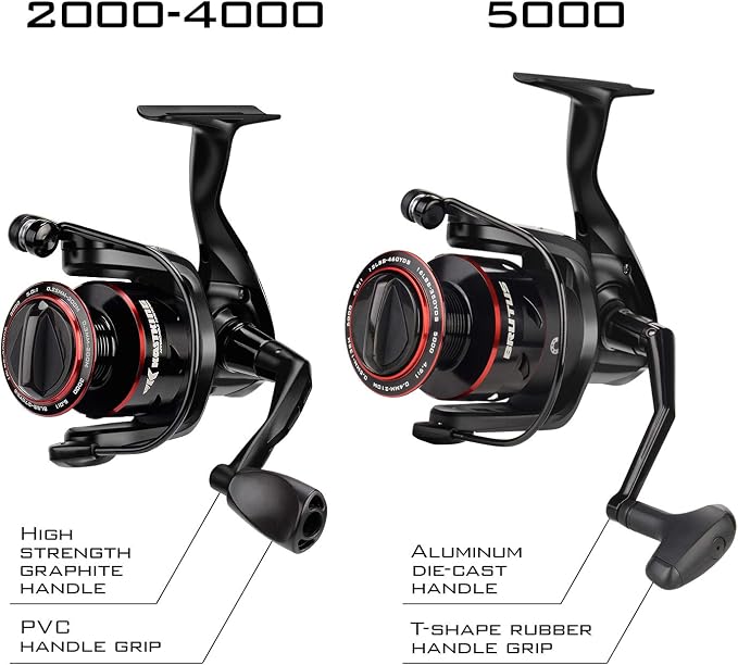 KastKing Brutus Spinning Reel, Freshwater Spinning Fishing Reels, Graphite Frame, CNC Aluminum Spool, 5.2:1 Gear Ratio, 4+1 Ball Bearings