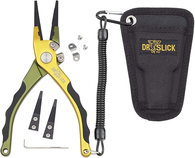 Dr. Slick Squall Fishing Plier, 7-1/2", Aluminum Frame, with Tungsten Carbide Cutters