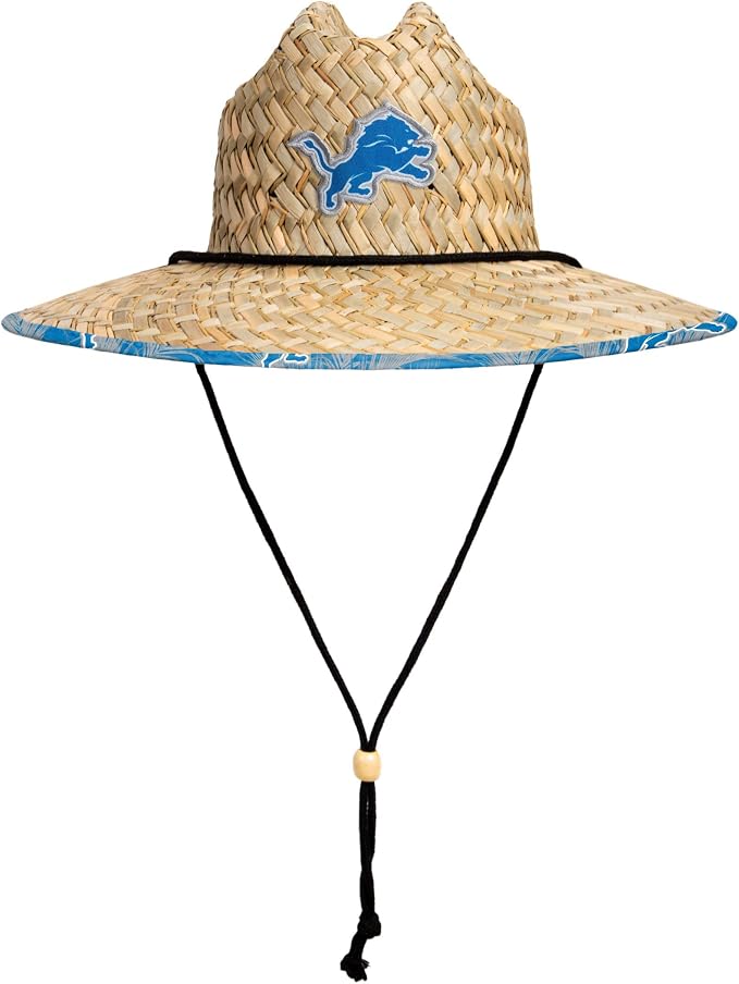 FOCO Men's NCAA College Team Logo Floral Straw Sun Hat