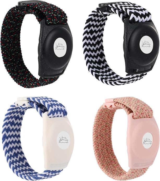 PEUTIER 4pcs Holder for Princess Cruise Medallion, Adjustable Braided Wristband Bracelet for Princess Medallion Holder Accessories Comfortable & Breathable Watch Band fit Men Women