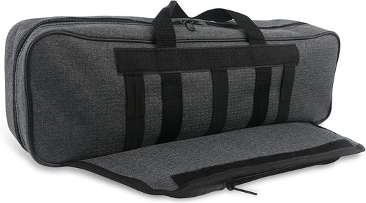 Hikary 43CM/17Inch Fishing Rod Case - Portable Folding Fishing Pole Tackle Storage Bag (gray)