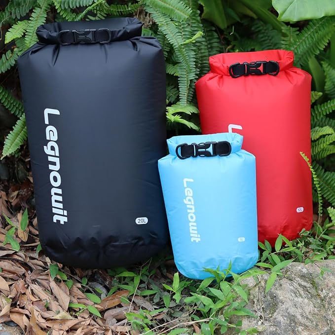 Dry Bag, 3 Pack/5 Pack Waterproof Lightweight Small & Large Dry Sacks for Outdoor Camping, Backpacking, Kayaking, Boating, Travel and More