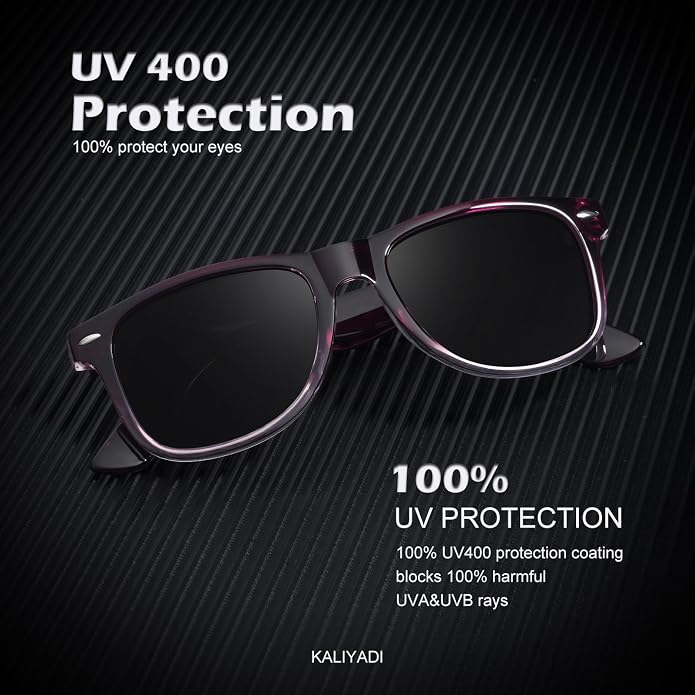 KALIYADI Polarized Sunglasses for Men and Women Matte Finish Sun glasses Color Mirror Lens UV Blocking (3 Pack)