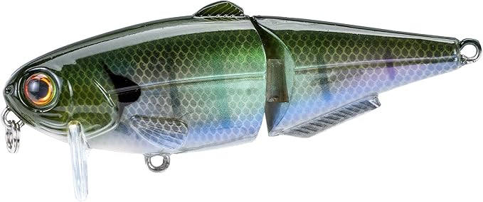 Strike King (HCWS2-822) Wake Shad Fishing Lure, Single Jointed Swimming Topwater Wakebait, 1-Ounce, Size 2 Treble Hooks, The Real Gill