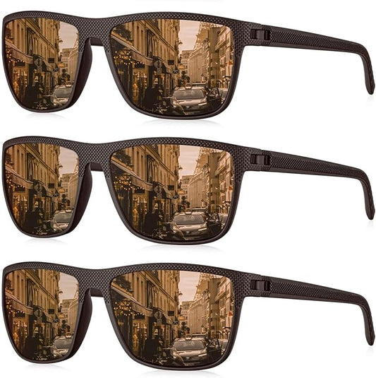 KALIYADI Polarized Sunglasses for Men, Lightweight Sun Glasses with UV Protection for Driving Fishing Golf