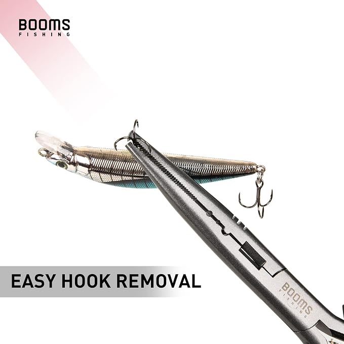 Booms Fishing F03 Needle Nose Fishing Pliers, 9" Fisherman's Pliers, Long Nose Hook Remover, Saltwater Resistant Fishing Gear