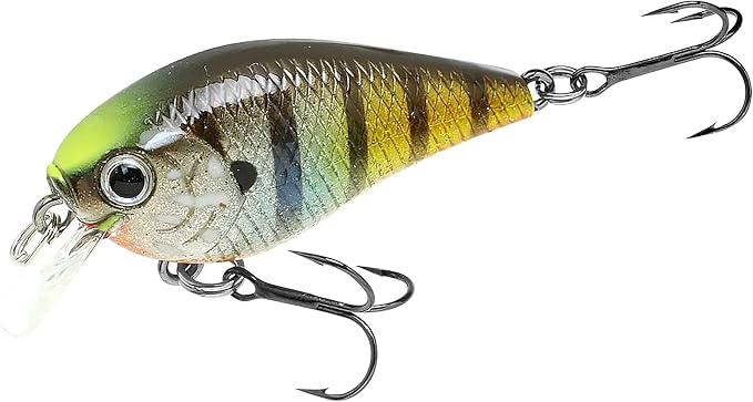 Lucky Craft LC 0.5 Squarebill Crankbait, Silent Fishing Lure for Bass Trout and Pike, Made in Japan, Freshwater Fishing Gear, Hard Bait Bass Lures