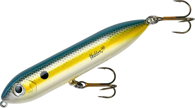 Heddon Super Spook Topwater Fishing Lure for Saltwater and Freshwater, Foxy Shad, Super Spook Jr (1/2 oz)