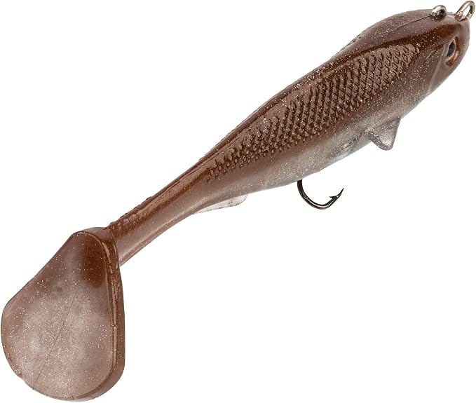 Strike King Final Copy Fishing Lure, Pre-Rigged Soft Plastic Swimbait, Free-Swinging Size 4 Treble Hook, Belly Magnetic Hook Keeper, 7/8-Ounce
