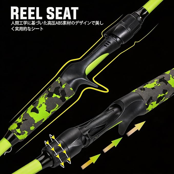 Sougayilang Baitcasting Combo – 8.0:1 Gear Ratio, 18LB Drag, 9+1 Bearings, IM7 Graphite 2-Piece M/MH Rod, EVA Handle, Camo Finish for Topwater Bass, Pike, Walleye