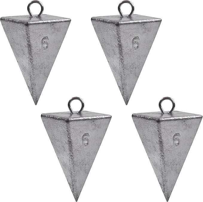 Pyramid Sinkers Fishing Weights Saltwater Pyramid Weights for Surf Fishing Gear Tackle 1oz 2oz 3oz 4oz 5oz 6oz 8oz