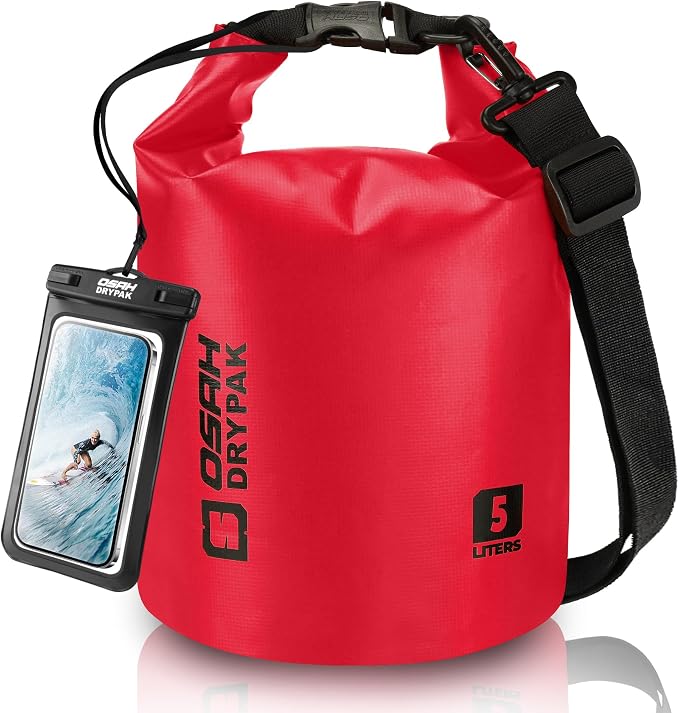 Waterproof Dry Bag, 5L/10L/20L/30L/40L Roll Top Lightweight Storage Backpack with Phone Case for Women & Men, Floating Waterproof Sack for Travel, Swimming, Kayaking, Paddle Board, Camping & Beach