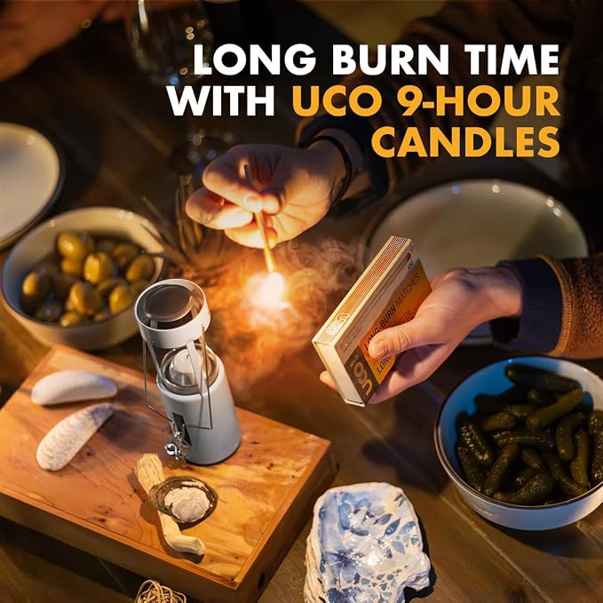 UCO Original Candle Lantern with 1 Long-Burning Emergency Candle, Original Collapsible Candle Lantern for Camping & Emergency Preparedness