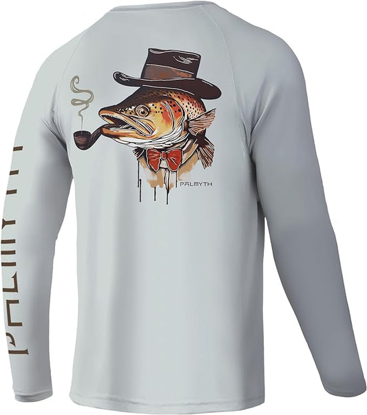 Palmyth Fishing Shirts for Men Long Sleeve UPF 50+ T Shirt Sun Protection Tee