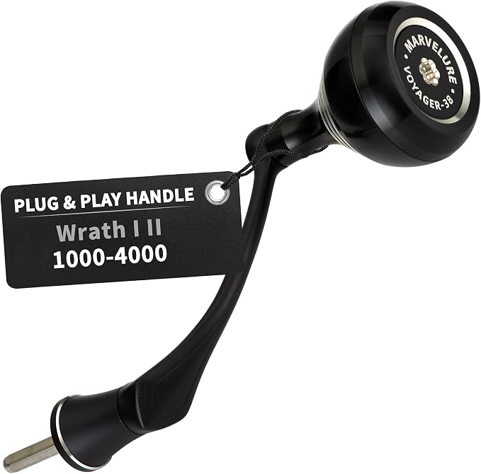 Locked-Type Power Handle (Hexagon Shaft) Compatible for Penn Wrath I II 2500-4000 Spinning Fishing Reel (Not for 5000-8000 Thread)
