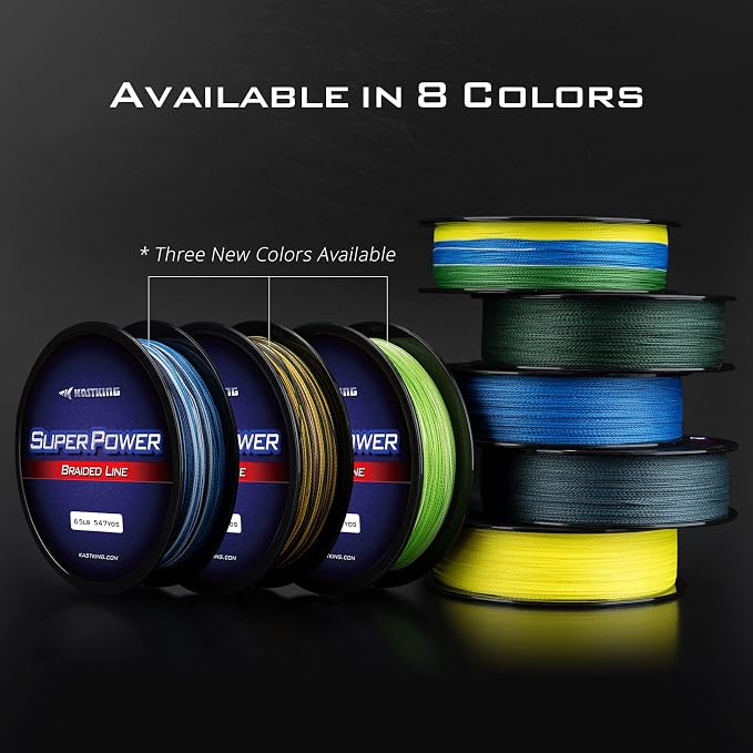 KastKing SuperPower Braided Fishing Line - Abrasion Resistant Braided Lines – Incredible Superline – Zero Stretch – Smaller Diameter – A Must-Have!