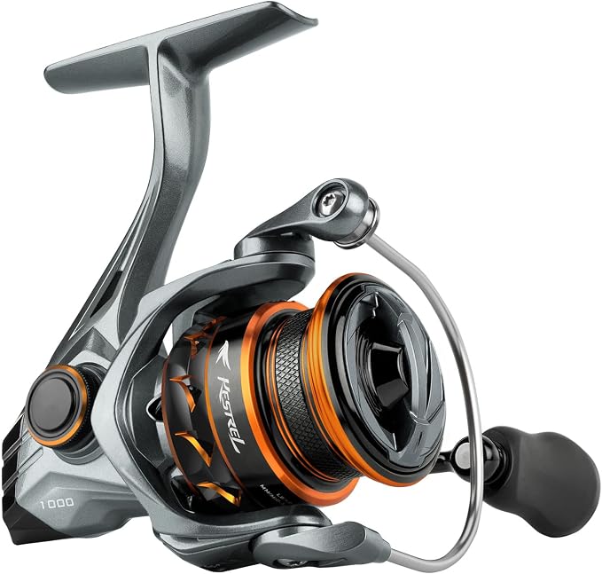 KastKing Kestrel Carbon Spinning and Ice Fishing Reel 1000 SFS Carbon Body, lightweight and weighs 4.6 Oz, Full carbon fiber frame, 10+1 stainless-steel double shielded Ball Bearings, 6.2:1 Gear Ratio