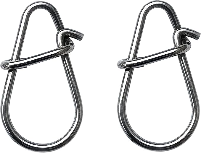 Crankbait Snaps & Snap Clips for Bass Lures, Duolock Snaps Fishing Freshwater, Duo Lock Fast Snaps Stainless Steel Higher Tensile Strength